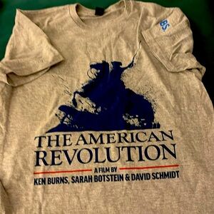 Ken burns pbs tshirt American revolution+Hamilton